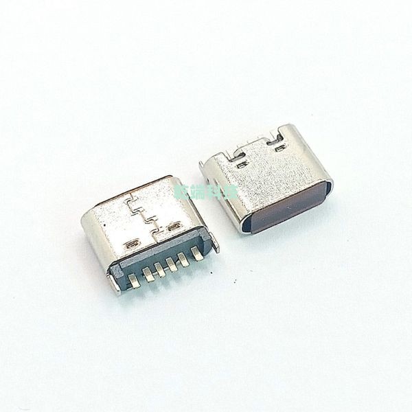 Typec CF 6PIN立式6.5mm&6.8mm 插板