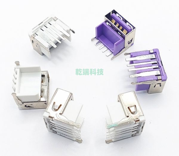 USB AF 90度 10.0 加高10.5 大电流 后插后插 平口 PBT