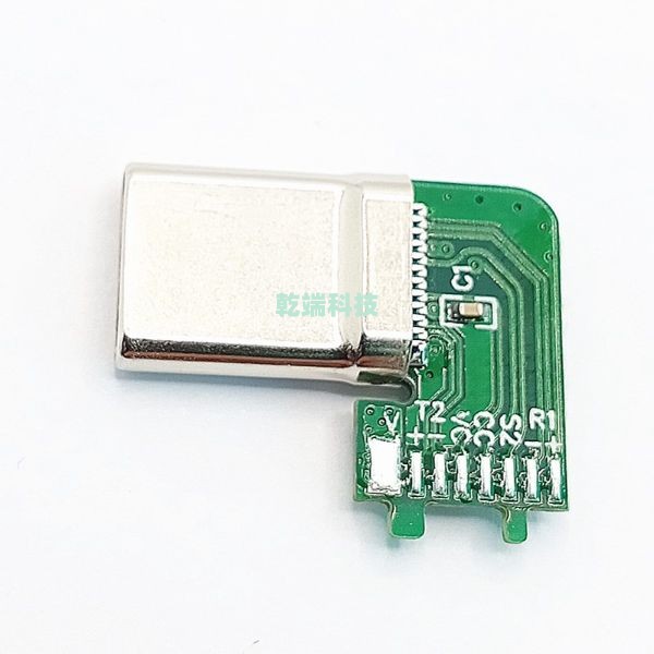 USB TYPE-C 3.1 公头连接器 C TO C 90度弯头 H=3.6